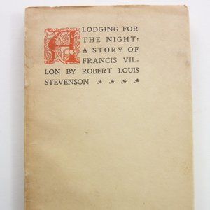 ROBERT LOUIS STEVENSON A lodging for the night A story of Francis Villon Book